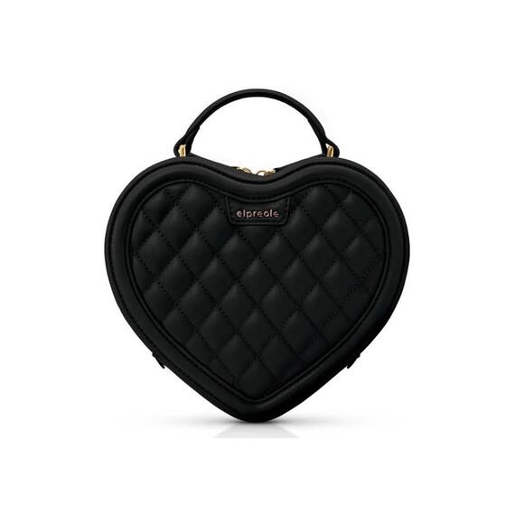Elpreole Black Heart Quilted Crossbody Purse NWT - Picture 3 of 10